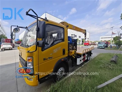 Sinotruk Howo Weishen 4-craein feistithe le Boom Truck 4-chuid